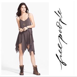 Free People Intimately XS Dress Charcoal tattered